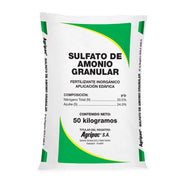 Sulfato de amonio granulado 50 Kg.
      

      

      
        

        $18.50 USD